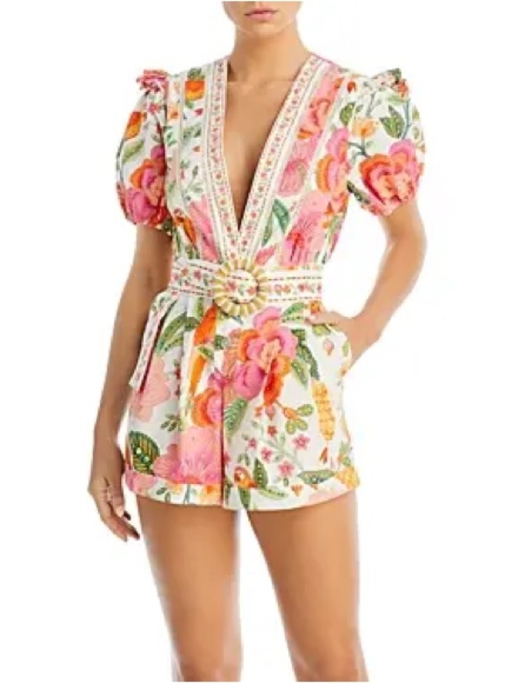 Farm Rio Macaw Bloom Cotton
Romper XS!